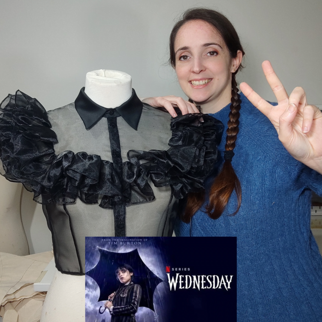 Mercoledì Addams per tutorial abito ballo cosplay